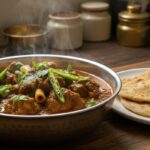 Kolkata-style mutton chops recipe cooked in spicy masala gravy, served with soft paratha